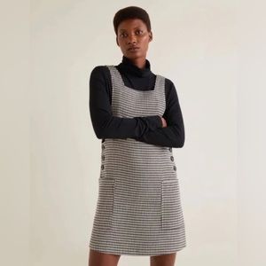 NWT Mango Houndstooth Jumper Dress